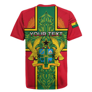 Custom Ghana Rugby Jersey with Cross of Saint George and Tawny Eagles