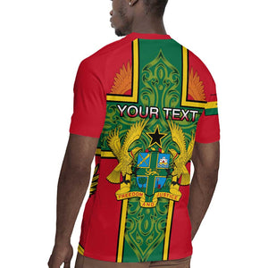 Custom Ghana Rugby Jersey with Cross of Saint George and Tawny Eagles