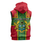 Custom Ghana Sleeveless Hoodie with Cross of Saint George and Tawny Eagles - African Pride