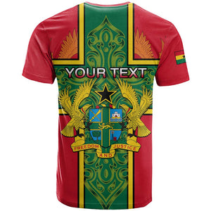 Custom Ghana T shirt with Cross of Saint George and Tawny Eagles