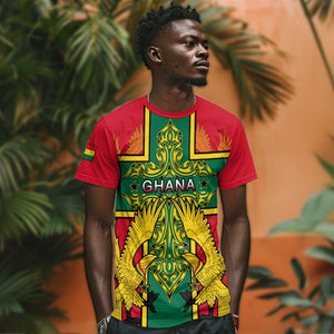 Custom Ghana T shirt with Cross of Saint George and Tawny Eagles