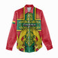 Custom Ghana Women Casual Shirt with Cross of Saint George and Tawny Eagles LT01