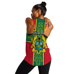 Custom Ghana Women Racerback Tank with Cross of Saint George and Tawny Eagles