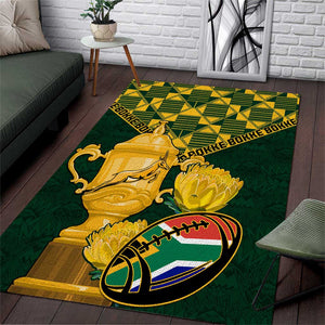 South Africa Rugby Area Rug - Go Bokke Champion, World Cup