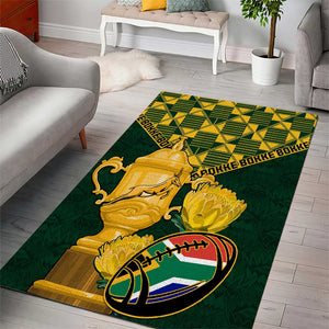 South Africa Rugby Area Rug - Go Bokke Champion, World Cup