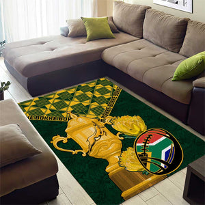 South Africa Rugby Area Rug - Go Bokke Champion, World Cup