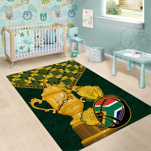 South Africa Rugby Area Rug - Go Bokke Champion, World Cup