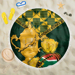 South Africa Rugby Beach Blanket - Go Bokke Champion, World Cup