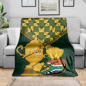 South Africa Rugby Blanket - Go Bokke Champion, World Cup