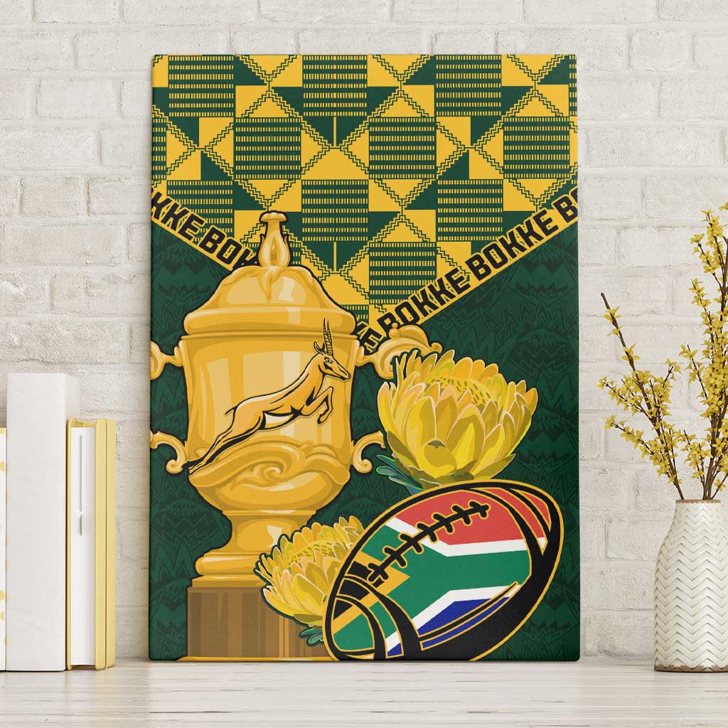 South Africa Rugby Canvas Wall Art - Go Bokke Champion, World Cup