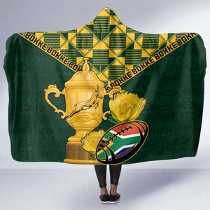 South Africa Rugby Hooded Blanket - Go Bokke Champion, World Cup