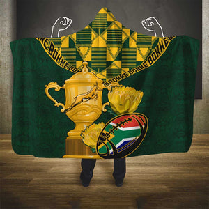 South Africa Rugby Hooded Blanket - Go Bokke Champion, World Cup