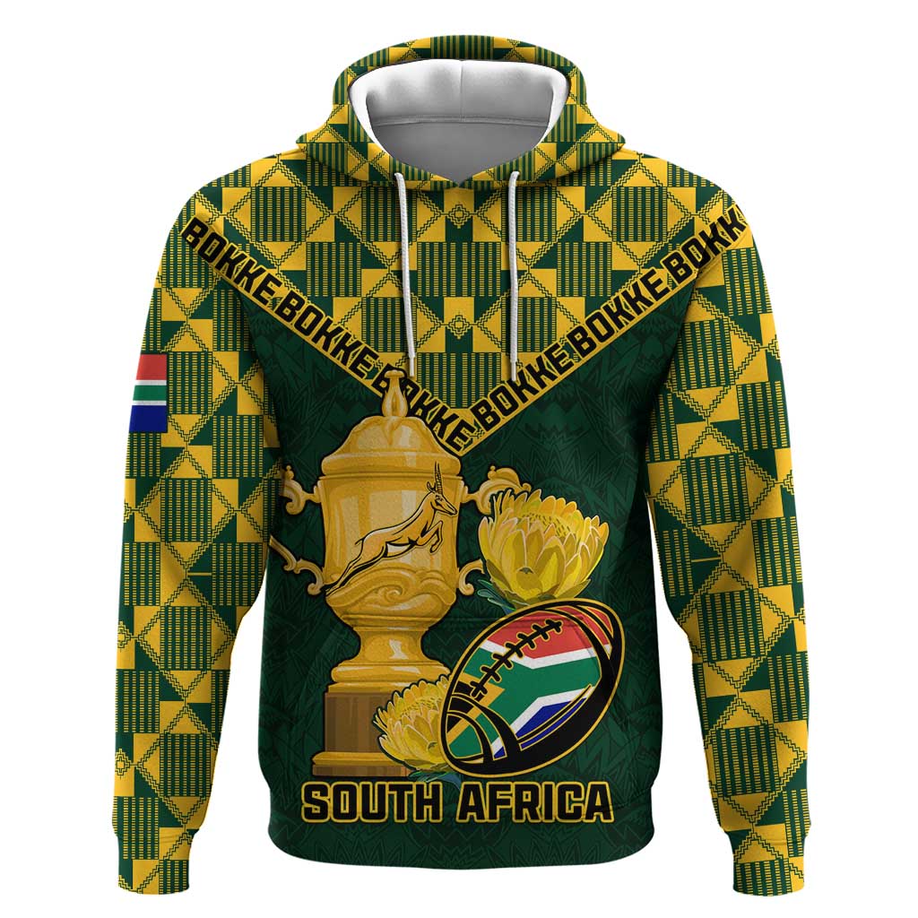 Custom South Africa Rugby Hoodie - Go Bokke Champion, World Cup