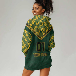 Custom South Africa Rugby Hoodie Dress - Go Bokke Champion, World Cup