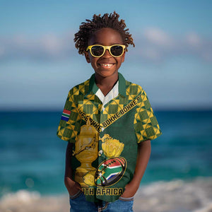 Custom South Africa Rugby Kid Hawaiian Shirt - Go Bokke Champion, World Cup