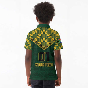 Custom South Africa Rugby Kid Polo Shirt - Go Bokke Champion, World Cup