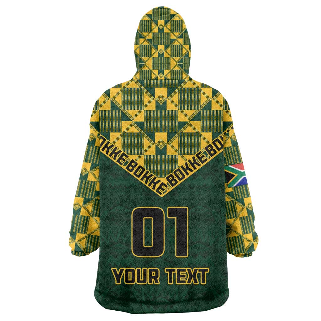 Custom South Africa Rugby KId Wearable Blanket Hoodie - Go Bokke Champion, World Cup