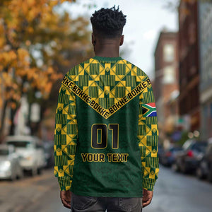 Custom South Africa Rugby Long Sleeve Shirt - Go Bokke Champion, World Cup LT01