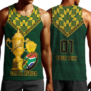 Custom South Africa Rugby Men Tank Top - Go Bokke Champion, World Cup