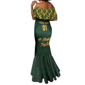 Custom South Africa Rugby Mermaid Dress - Go Bokke Champion, World Cup