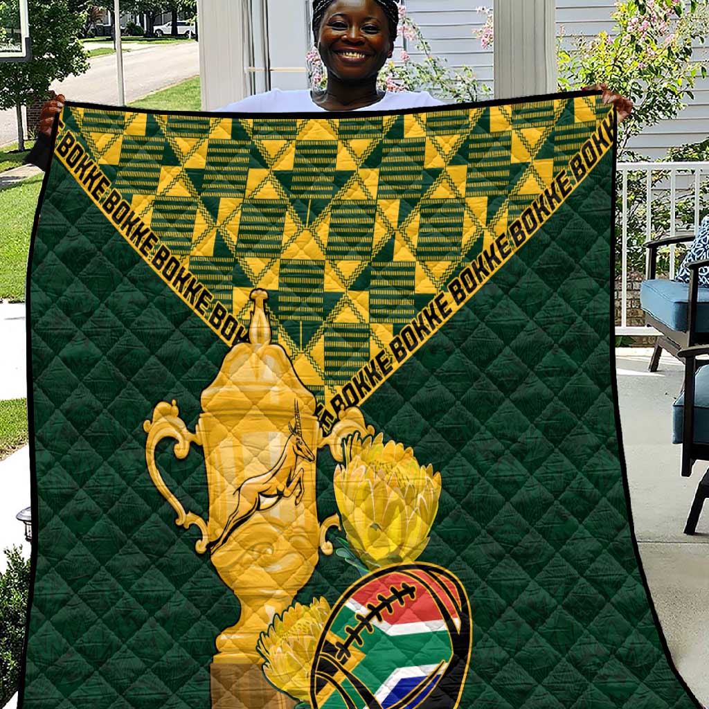 South Africa Rugby Quilt - Go Bokke Champion, World Cup