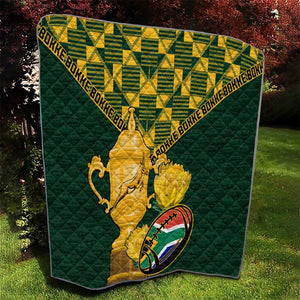 South Africa Rugby Quilt - Go Bokke Champion, World Cup