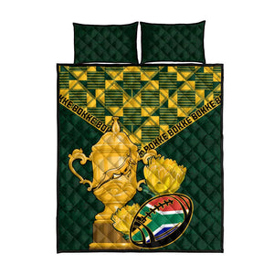 South Africa Rugby Quilt Bed Set - Go Bokke Champion, World Cup