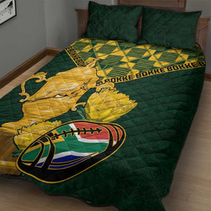 South Africa Rugby Quilt Bed Set - Go Bokke Champion, World Cup