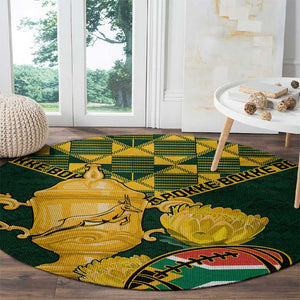 South Africa Rugby Round Carpet - Go Bokke Champion, World Cup