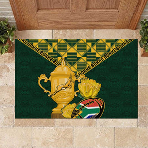 South Africa Rugby Rubber Doormat - Go Bokke Champion, World Cup