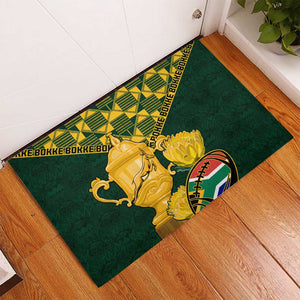 South Africa Rugby Rubber Doormat - Go Bokke Champion, World Cup