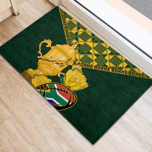 South Africa Rugby Rubber Doormat - Go Bokke Champion, World Cup