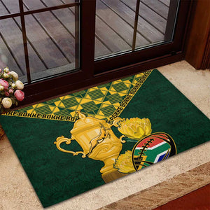 South Africa Rugby Rubber Doormat - Go Bokke Champion, World Cup