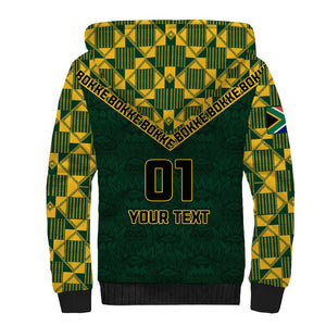 Custom South Africa Rugby Sherpa Hoodie - Go Bokke Champion, World Cup