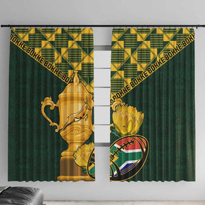 South Africa Rugby Window Curtain - Go Bokke Champion, World Cup