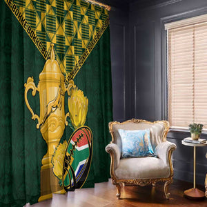 South Africa Rugby Window Curtain - Go Bokke Champion, World Cup