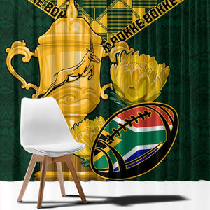 South Africa Rugby Window Curtain - Go Bokke Champion, World Cup