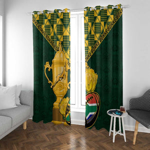 South Africa Rugby Window Curtain - Go Bokke Champion, World Cup