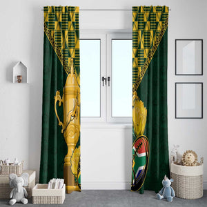 South Africa Rugby Window Curtain - Go Bokke Champion, World Cup