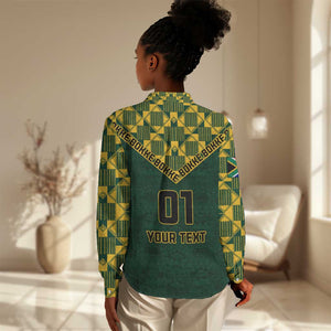 Custom South Africa Rugby Women Casual Shirt - Go Bokke Champion, World Cup