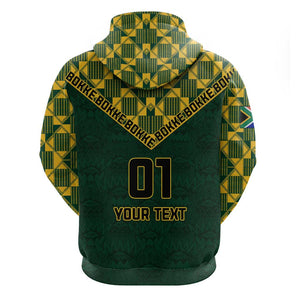 Custom South Africa Rugby Zip Hoodie - Go Bokke Champion, World Cup