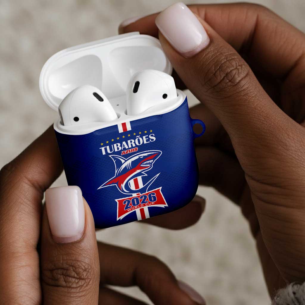 Cape Verde 2026 Football AirPods Case Blue Sharks WC Debut