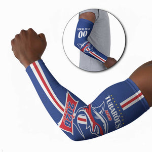 Custom Cape Verde 2026 Football Arm Sleeves Blue Sharks WC Debut