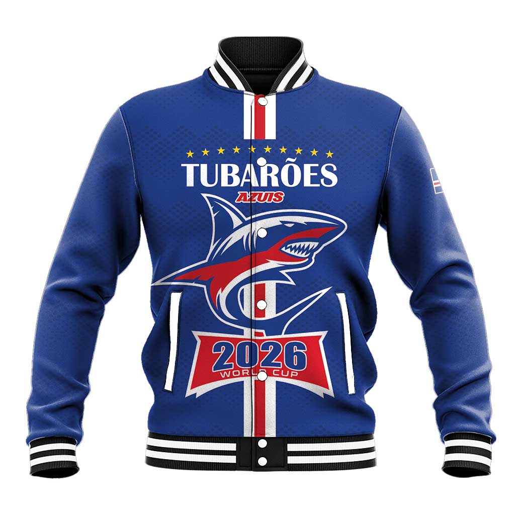 Custom Cape Verde 2026 Football Baseball Jacket Blue Sharks WC Debut - African Pride