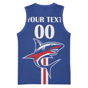 Custom Cape Verde 2026 Football Basketball Jersey Blue Sharks WC Debut LT01