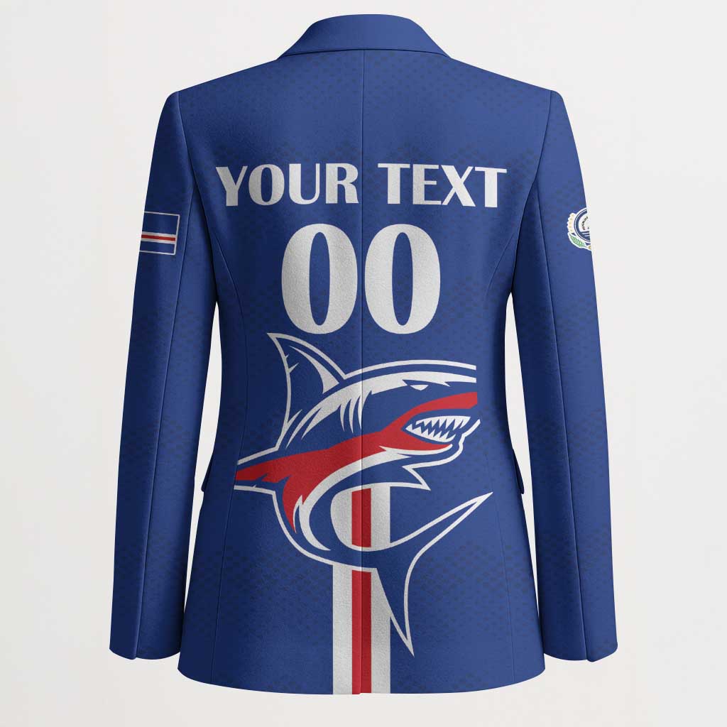 Custom Cape Verde 2026 Football Blazer Blue Sharks WC Debut