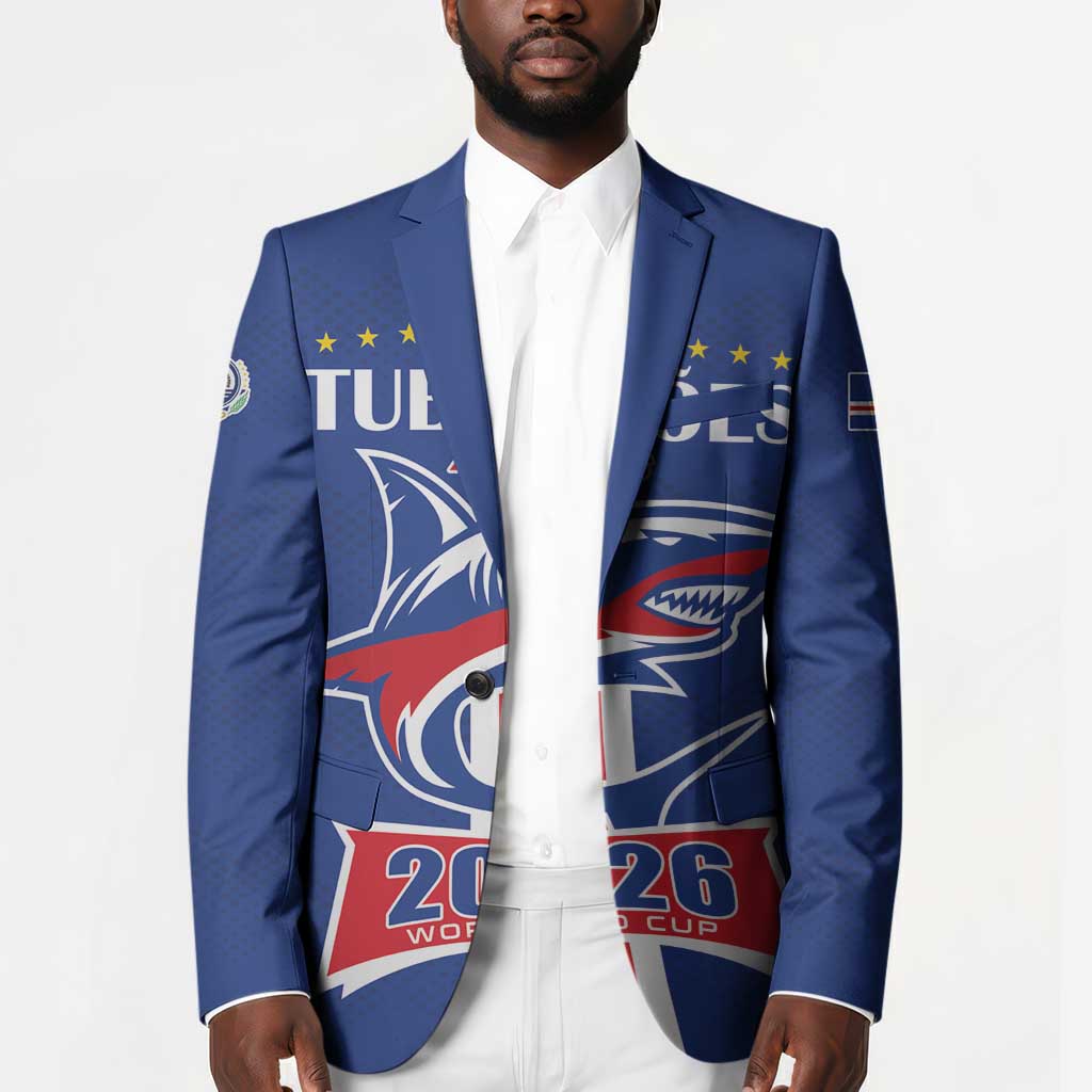 Custom Cape Verde 2026 Football Blazer Blue Sharks WC Debut