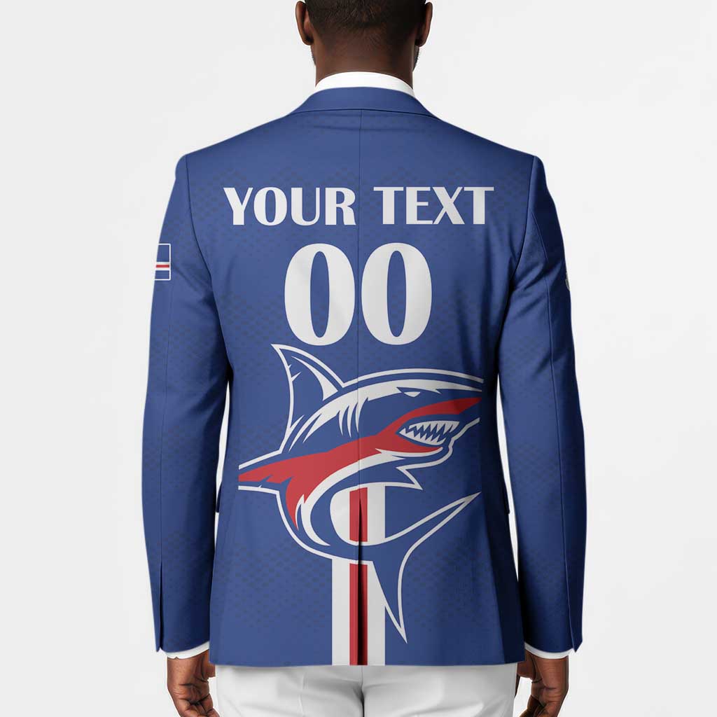 Custom Cape Verde 2026 Football Blazer Blue Sharks WC Debut