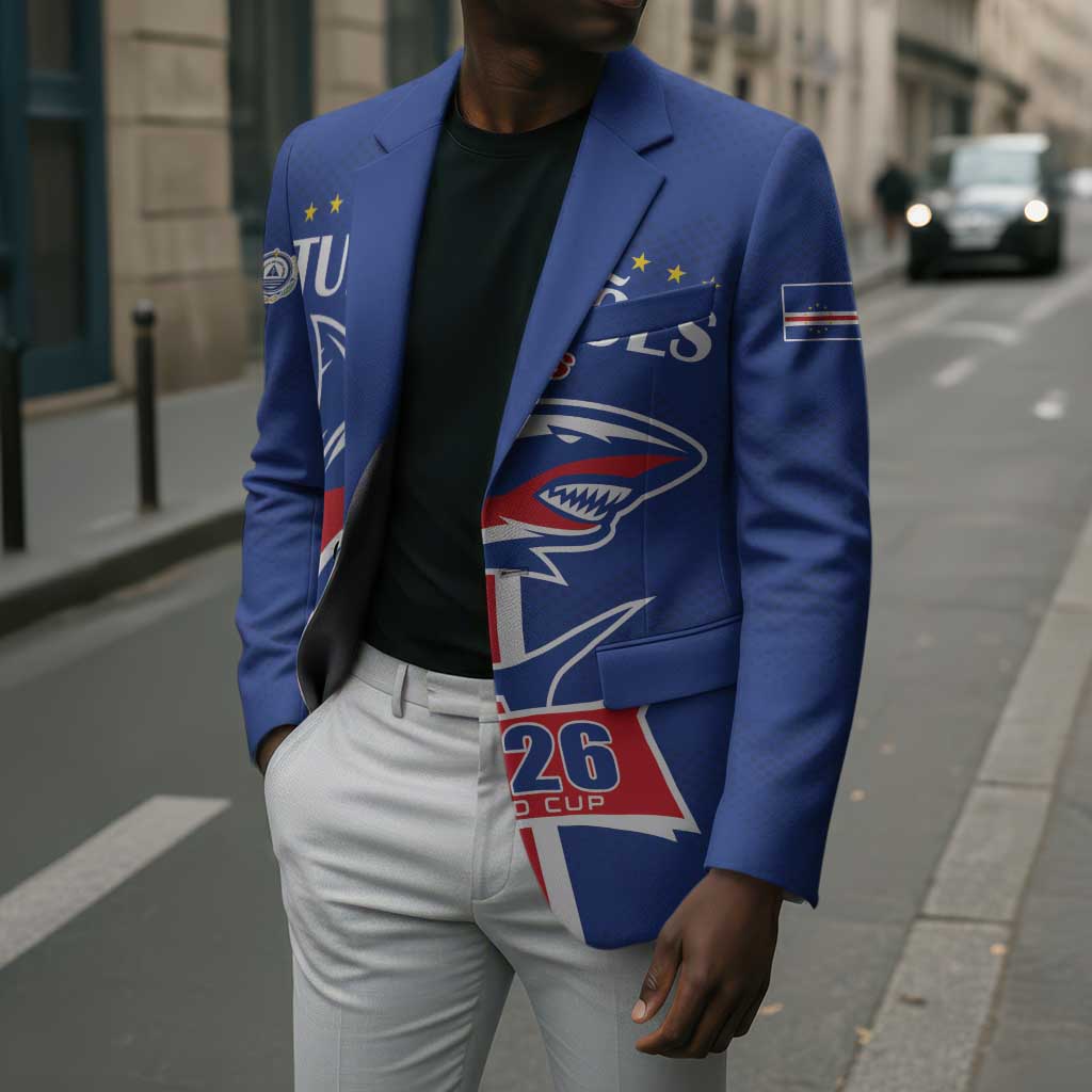 Custom Cape Verde 2026 Football Blazer Blue Sharks WC Debut