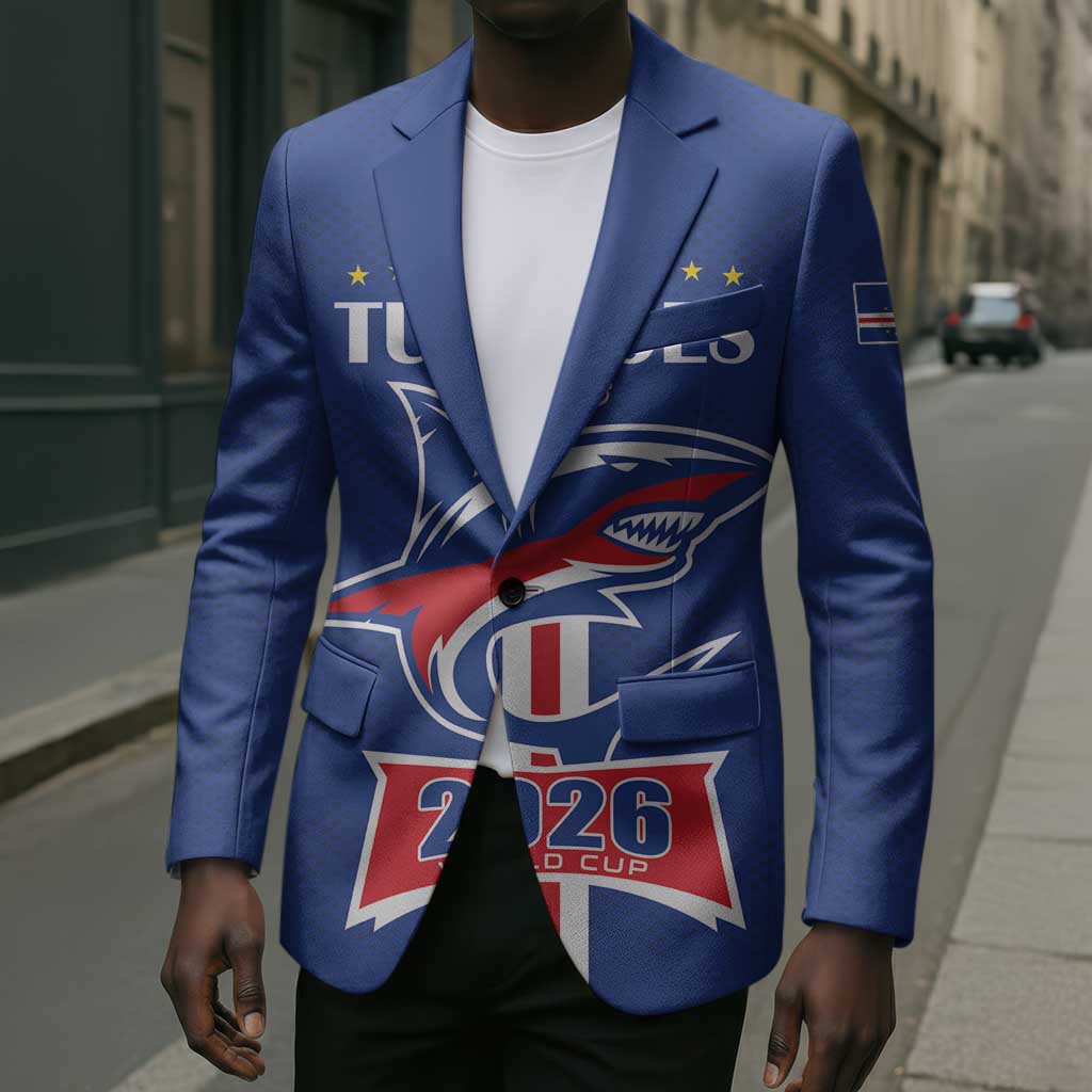 Custom Cape Verde 2026 Football Blazer Blue Sharks WC Debut